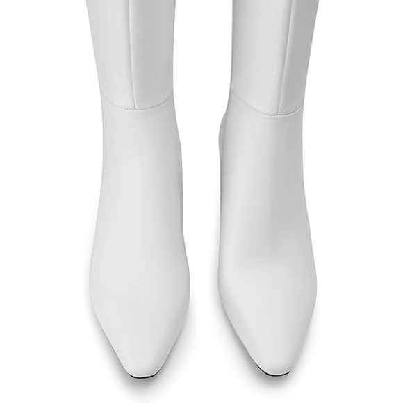 Women Fashion Festival Rave Gogo Boots Knee High Chunky Block Heel Y2K Size 7 - Picture 9 of 10